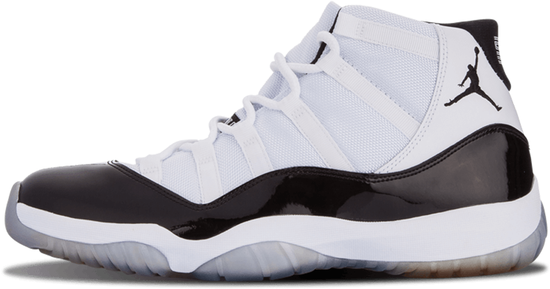 Air Jordan 11 Retro Space Jam Concord Bred - Jordan Retro 11 Black Metallic Gold White (1000x600), Png Download