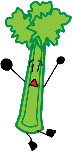 Celery Pose - Bfdi Celery (500x673), Png Download