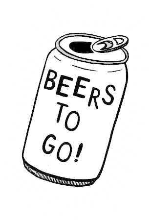 Clipart Black And White Beer Can Clipart Black And - Beer Can Clipart Png (480x480), Png Download