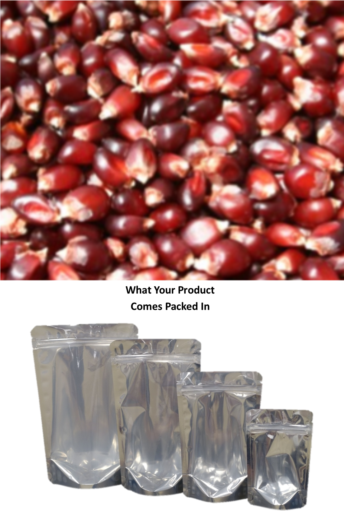 Amish Country Red Popcorn Kernels - Red Popcorn (1149x1692), Png Download