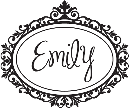 Custom Name And Elegant Frame Wall Decal - Black Elegant Frame Png (450x451), Png Download