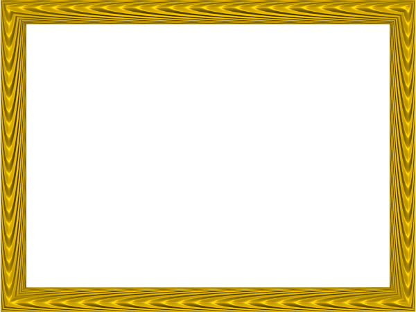 Yellow Elegant Fabric Fold Embossed Frame Rectangular - Gold Color Border Design (600x450), Png Download