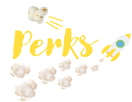 Popcorn-perks - Kernels (552x344), Png Download