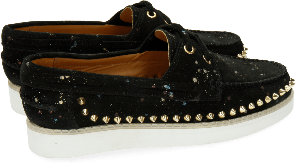 Loafers Ally 1 Black Dots Multi - Suede (477x477), Png Download