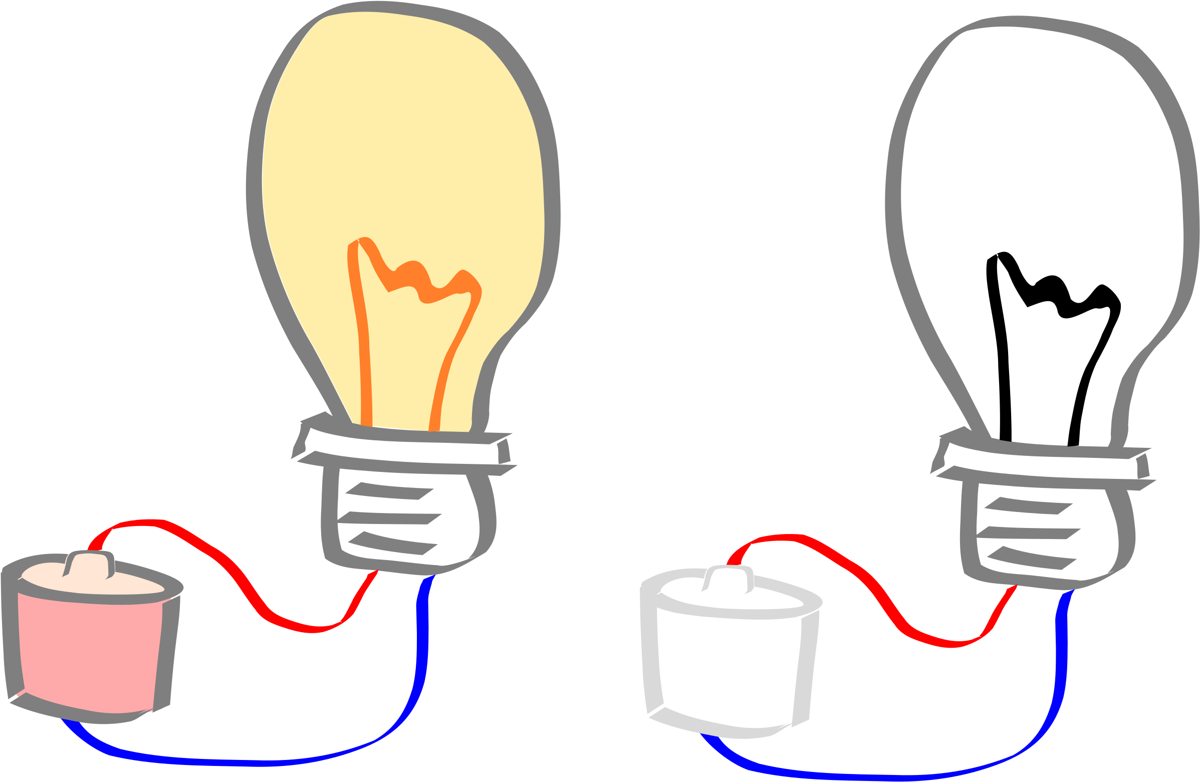Light Bulb - Light On Off Clipart (2400x1574), Png Download