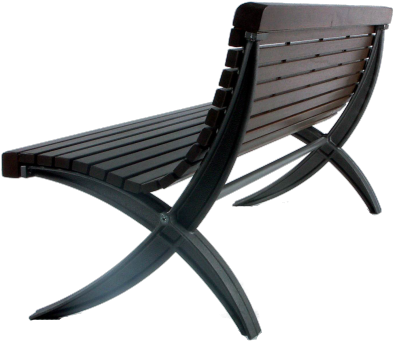 Benches In Wood - Back Of Bench Png (550x460), Png Download