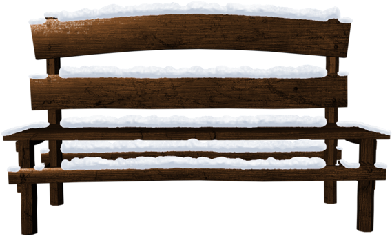 Transparent Snowy Bench Png Clipart - Скамейка Png (600x379), Png Download