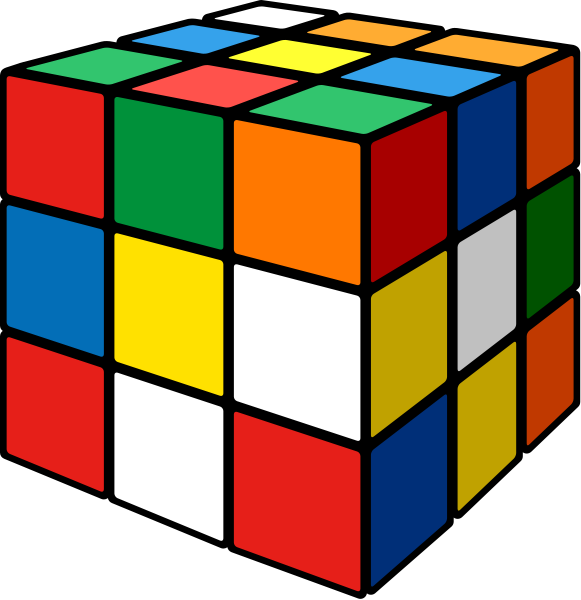 Vector 3d Cube - Rubik's Cube Vector Png (581x600), Png Download
