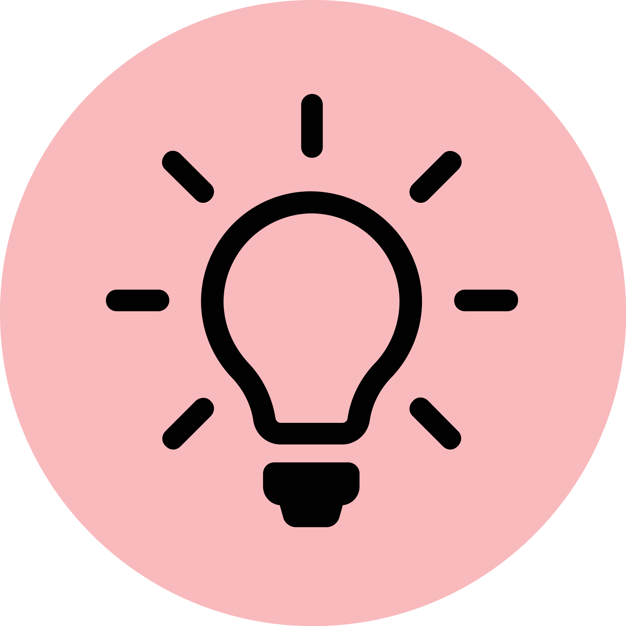 Lightbulb Clipart Pink - Light Bulb Icon (2000x2000), Png Download