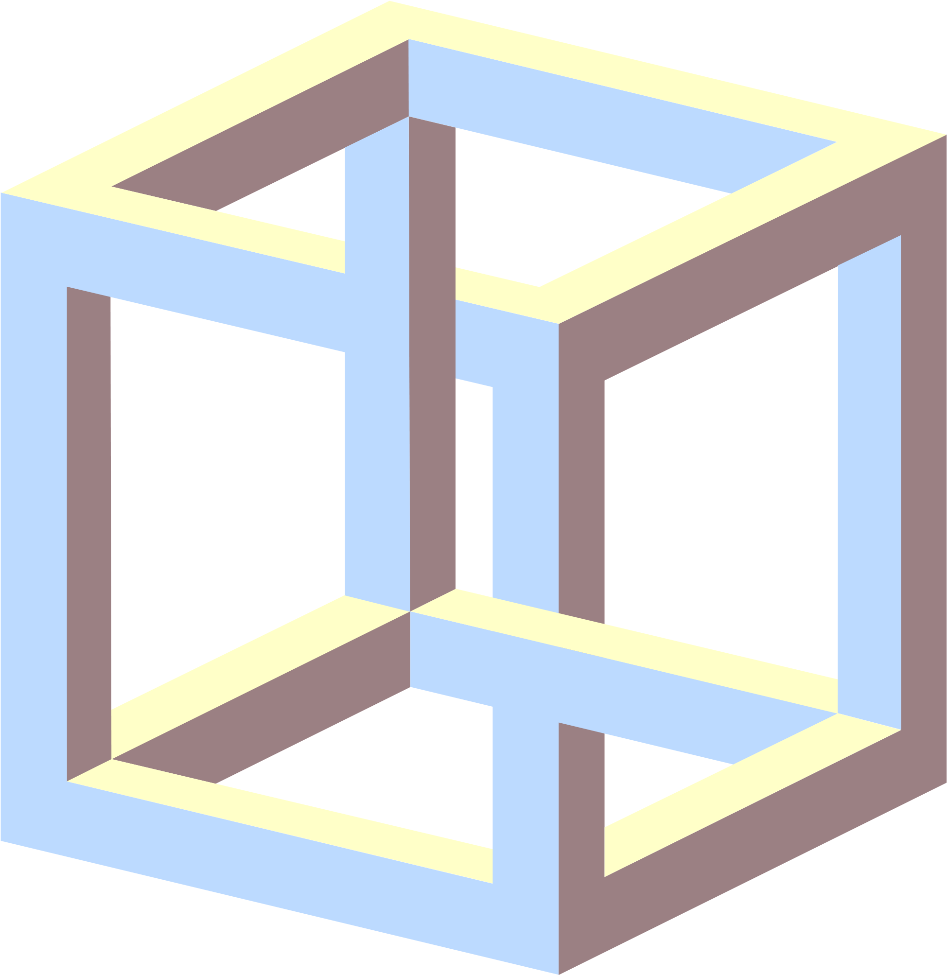 Impossible Cube (1200x1235), Png Download