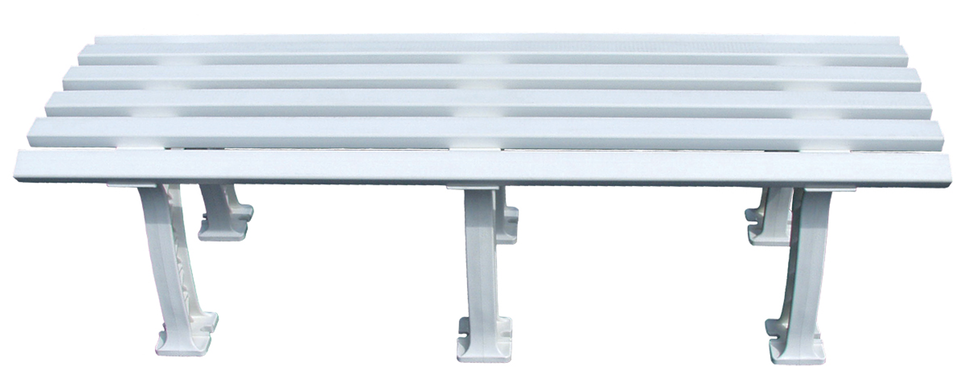 Tourna Mid Court Bench 5ft-white - Tourna Unique 5' Polyethelene And Pvc Bench - White (2000x2000), Png Download