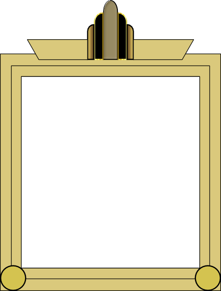Art Deco Borders Clipart (450x594), Png Download