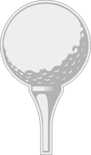 Golf Ball Sponsor Tee Large Yard Sign W/tee Starting (300x510), Png Download