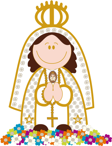 Virgen De Lourdes - Virgen De Lourdes Animada (420x520), Png Download