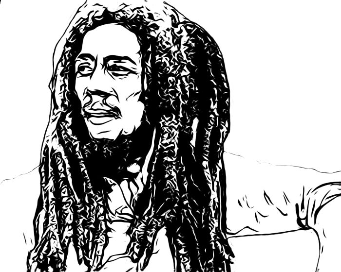 Bob Marley Png Pic - Bob Marley Png (700x560), Png Download