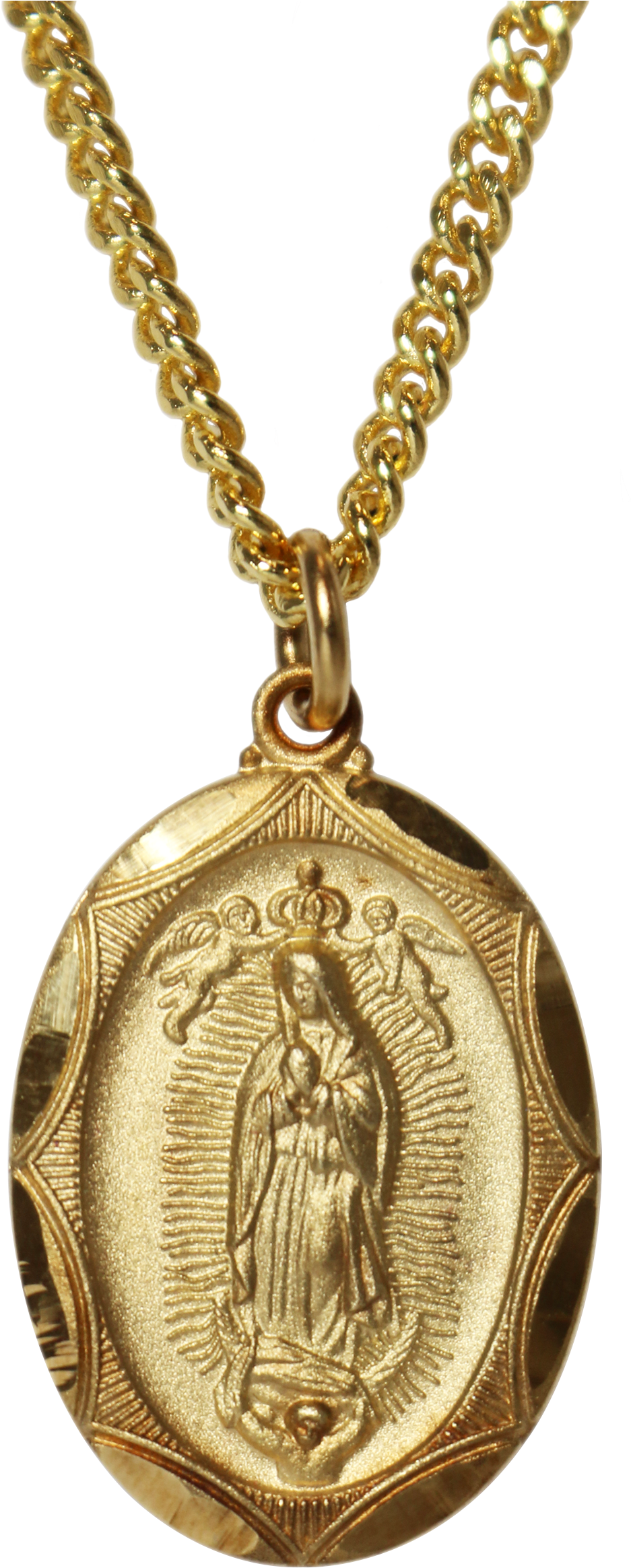 N215-medalla De La Virgen De Guadalupe De Plata Fina - Medalla Virgen De Guadalupe Png (966x2377), Png Download