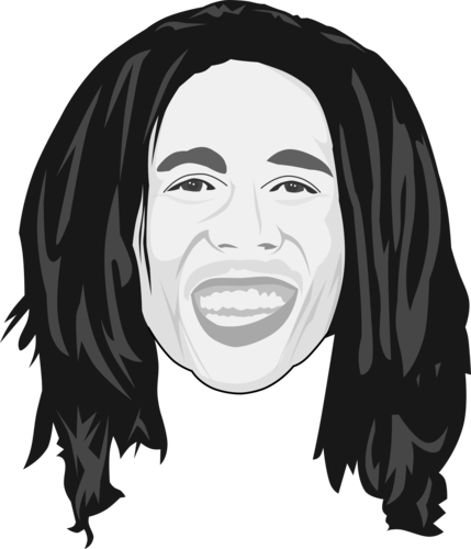 Bob Marley One Love Caricate Of Bob Marley By Thecartoonist - Bob Marley Cartone Png (429x500), Png Download