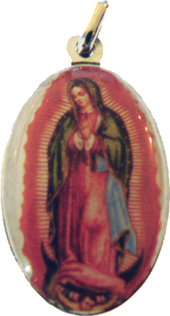 Medalla Virgen De Guadalupe A Color - Lady Of Guadalupe Tile Coaster (500x500), Png Download