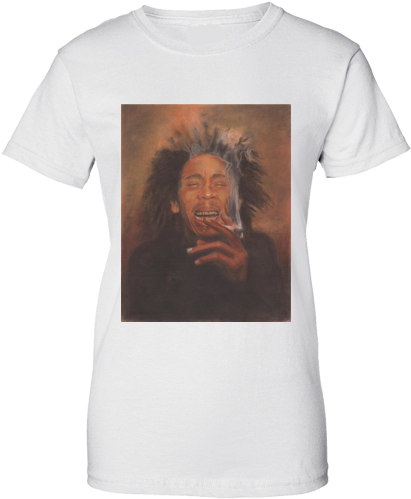 Bob Marley Smoking - My Defense I Was Left Unsupervised Shirt (450x541), Png Download