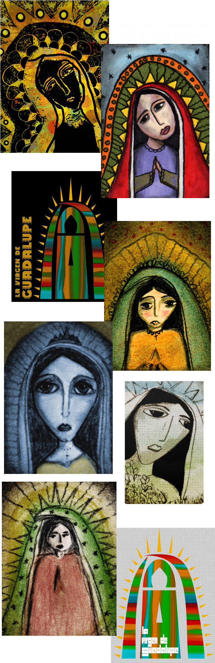 Virgin Of Guadalupe Artwork - Virgin Of Guadalupe Key Chain, Adult Unisex, Size: (723x2160), Png Download