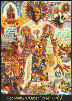 Bob Marley - Painting (674x518), Png Download