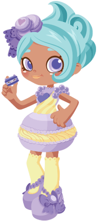 Shopkins Happy Places Characters Season 2 Macy Macaron - Cartoon (525x434), Png Download