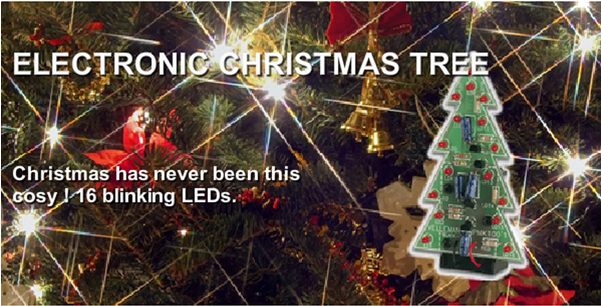 Minikit Árbol De Navidad Con Leds Intermitentes - Velleman Mk100 Electronic Christmas Tree Kit (600x451), Png Download
