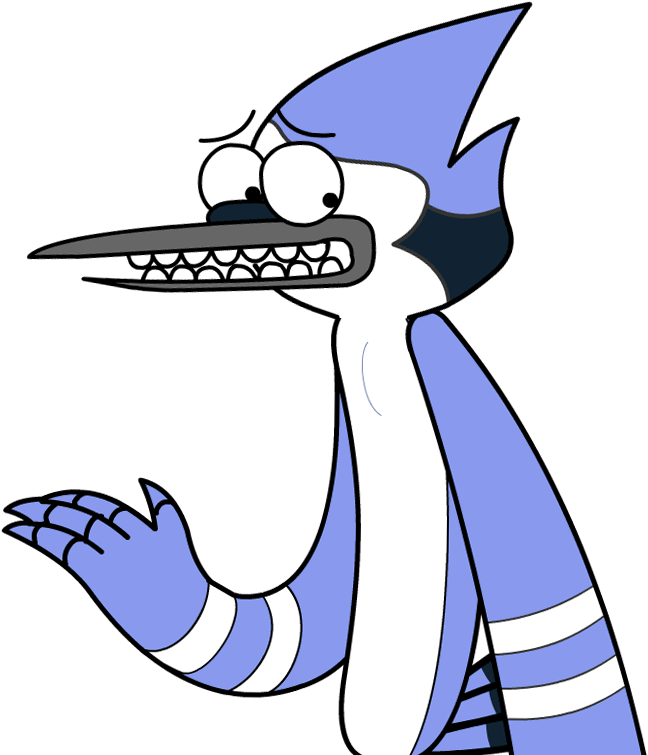 Mordecai Nalgonsito By Kol98 On Clipart Library - Blue Jay Drawing Cartoon (800x800), Png Download