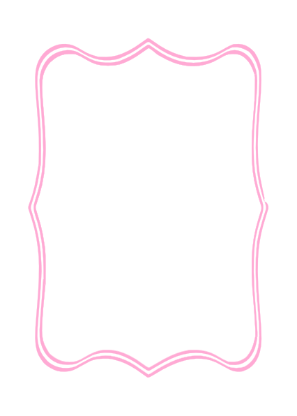 Pink Label Frame Clip Art (426x596), Png Download