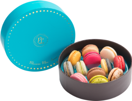 12 Pieces Gift Box - Paul Lafayet Macaron (570x428), Png Download