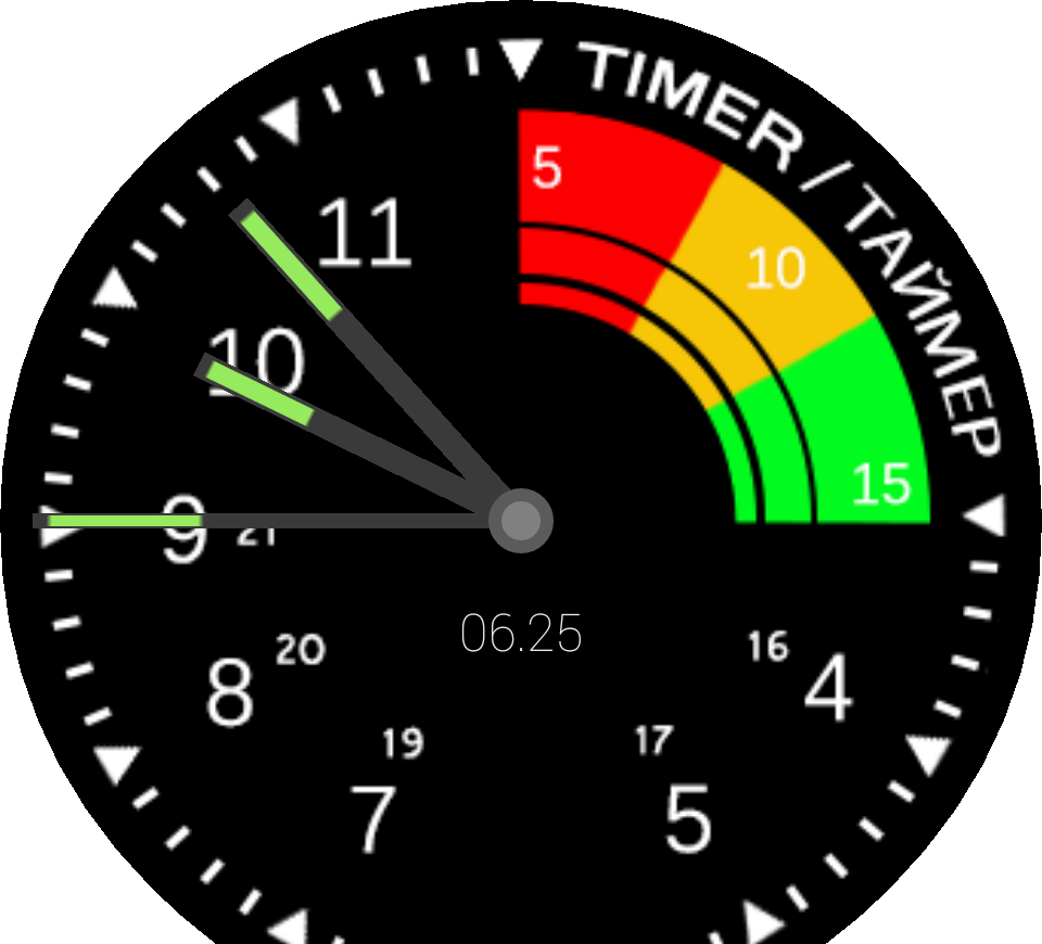 Watch Face[watch Face][moto 360][facer] Metro - Metro 2033 Style Watch (960x870), Png Download