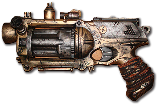 Steampunk-nerf - Steampunk Gun Transparent (513x341), Png Download