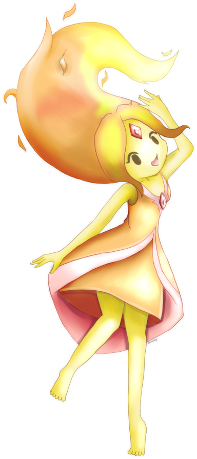 Flame Princess By ~zel-duh On Deviantart - Chibi Adventure Time Flame Princess (400x945), Png Download