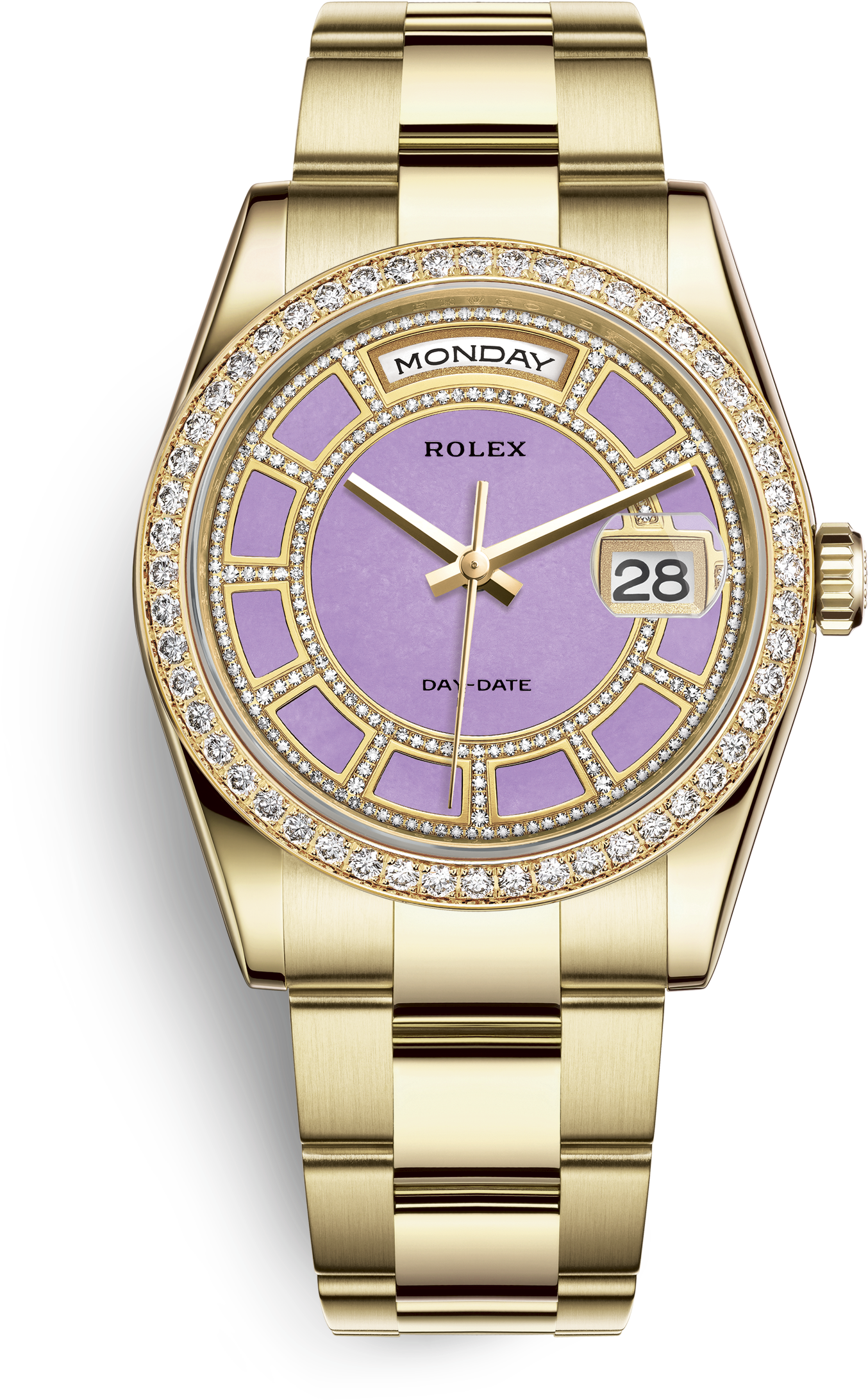 Rolex Day Date Watch Yellow Gold Png Jade Men Watch - Day Date Rolex Platinum (3000x3000), Png Download