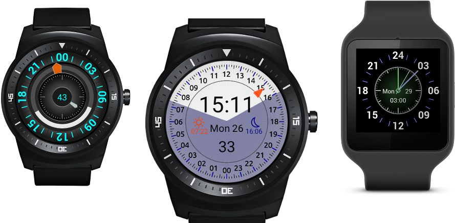 24h Watch Faces - Android Wear 24 Hour Watch Face Analog (929x458), Png Download