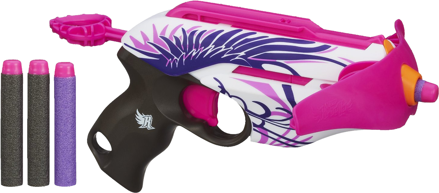 Pink Gun - Hasbro Nerf - Rebelle Pink Crush (1500x688), Png Download