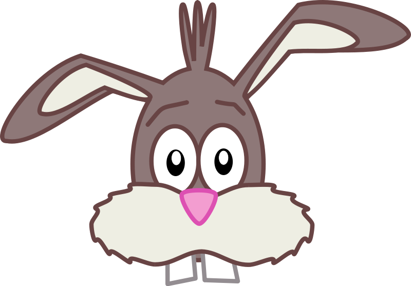Easter Bunny European Rabbit Domestic Rabbit Bugs Bunny - Rabbit Face Clipart (488x340), Png Download