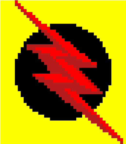 Reverse Flash Logo - Beats Pixel Art (1200x1200), Png Download