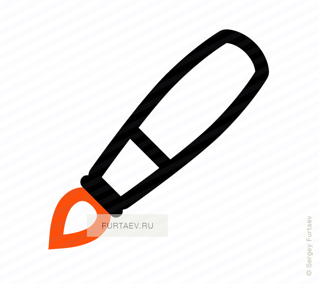 Vector Icon Of Paintbrush - Illustration (620x553), Png Download