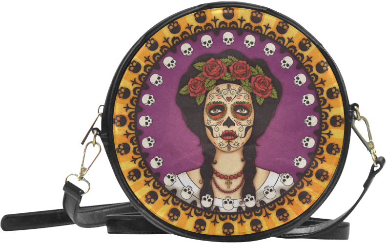 Messenger Bags Girl With Sugar Skull Makeup In Flower - Miraculous Ladybug Marinette Purse (1000x1000), Png Download