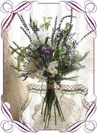 Wild Flower Silk Artificial Bridal Bouquet - Flower Bouquet (324x438), Png Download
