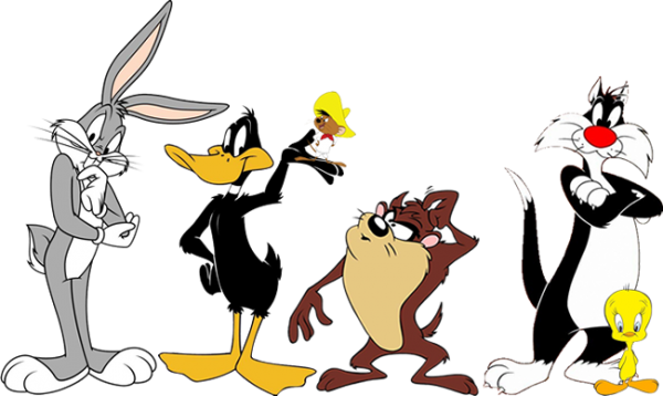 Bugs Bunny With Friends Image - Daffy Duck Looney Toons Retro Tv Show Tanktop (600x358), Png Download