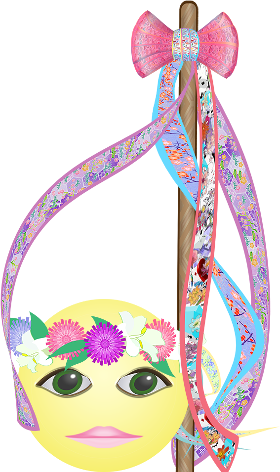 This May Day Emoticon And This Flower Crown Are Available - Illustration (630x1022), Png Download