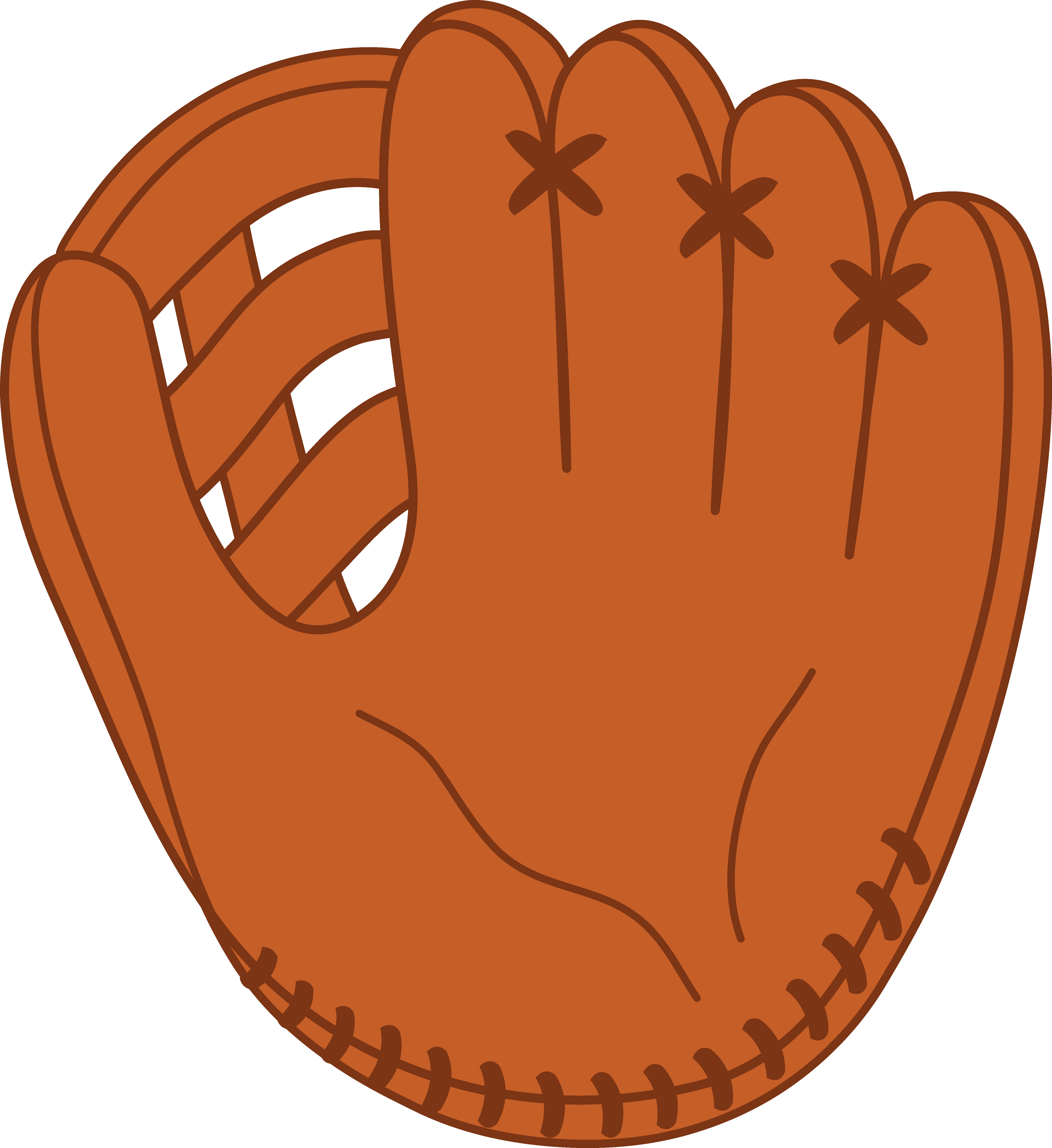 Leather Baseball Mitt - Baseball Glove Clipart Png (5349x5837), Png Download