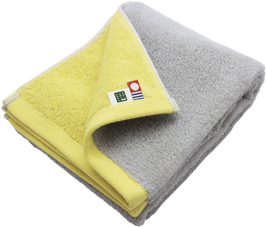 Imabari Towel Face Towel Anytime Reversible Grey/yellow - Imabari (720x450), Png Download
