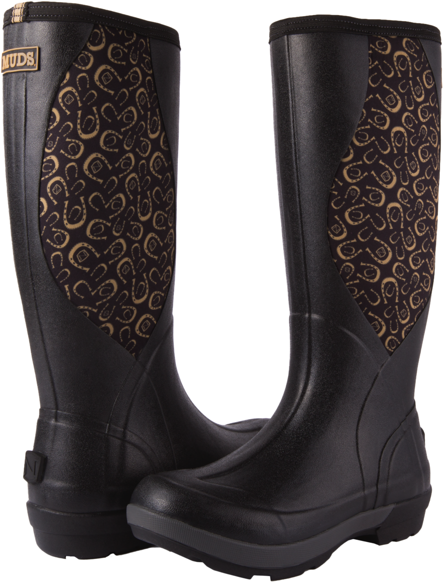 Noble Outfitters Muds Stay Cool Horseshoe Gold - Noble Outfitters Ladies Muds Horseshoe Boots (1003x1504), Png Download