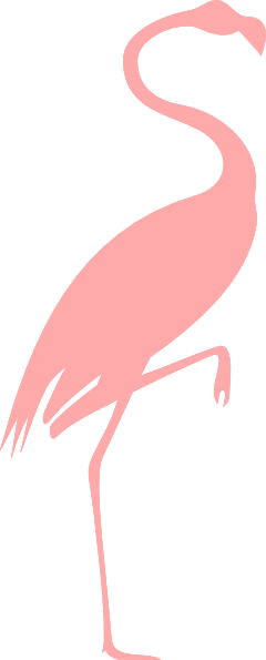Flamingo Clipart - Flamingo Outdoor Pillow - Indoor Cover (16" X 16") (240x595), Png Download