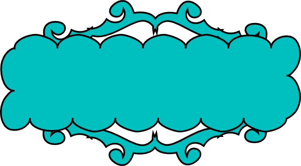 Teal Swirl Banner Clip Art At Clker - Clip Art (600x332), Png Download