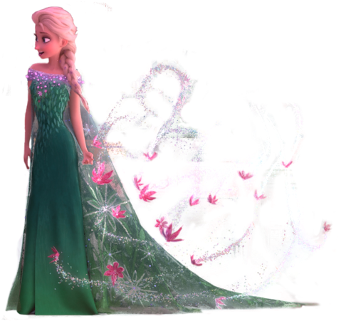 Disney, Elsa, And Frozen Fever Image - Png Elsa Frozen Fever (500x450), Png Download