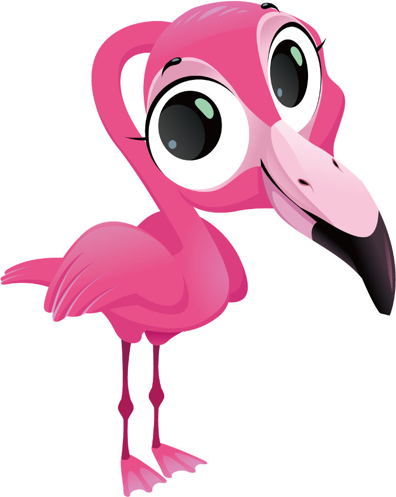 Ftestickersbird Cutepink Freetoedit - Flamingo Cartoon (1024x1024), Png Download